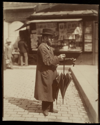 Umbrella seller in the 19th century